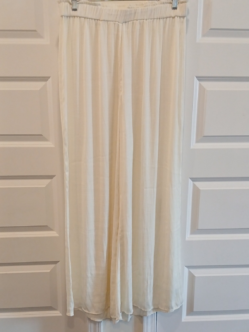 Summersalt Cream Colored Flowy Long Wide Leg Pants Size Large
